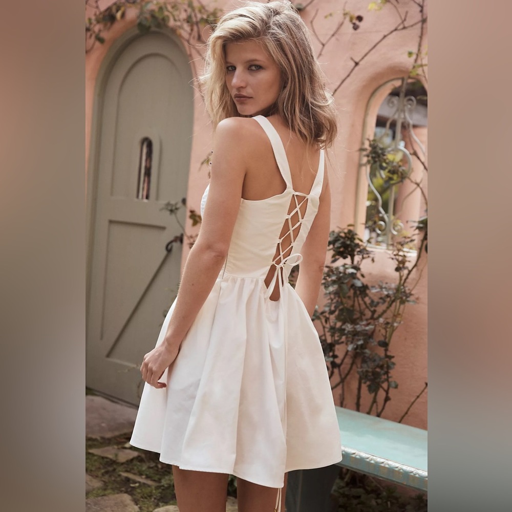 NWT Free People East Side Lace-Up Mini Dress